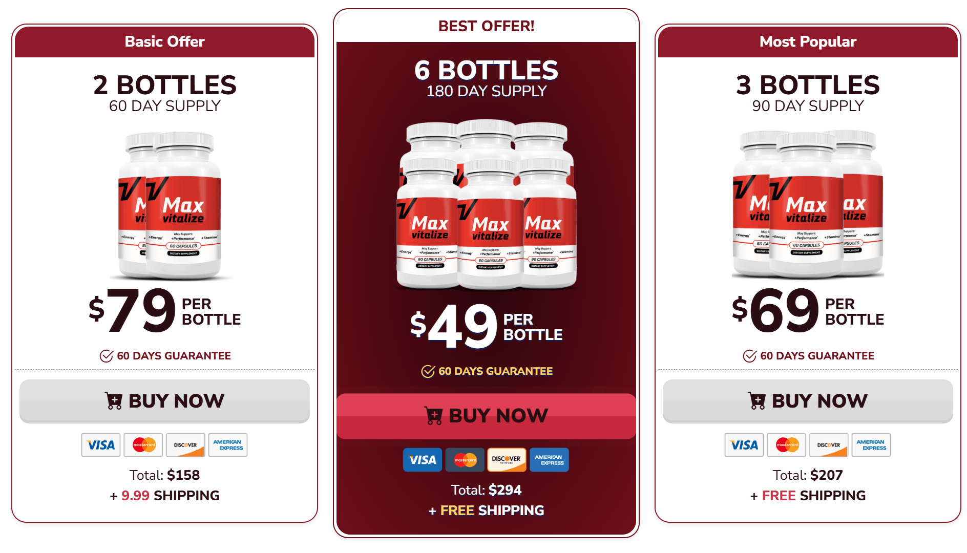 Max Vitalize Buy
